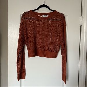 Rust Crochet Sweater